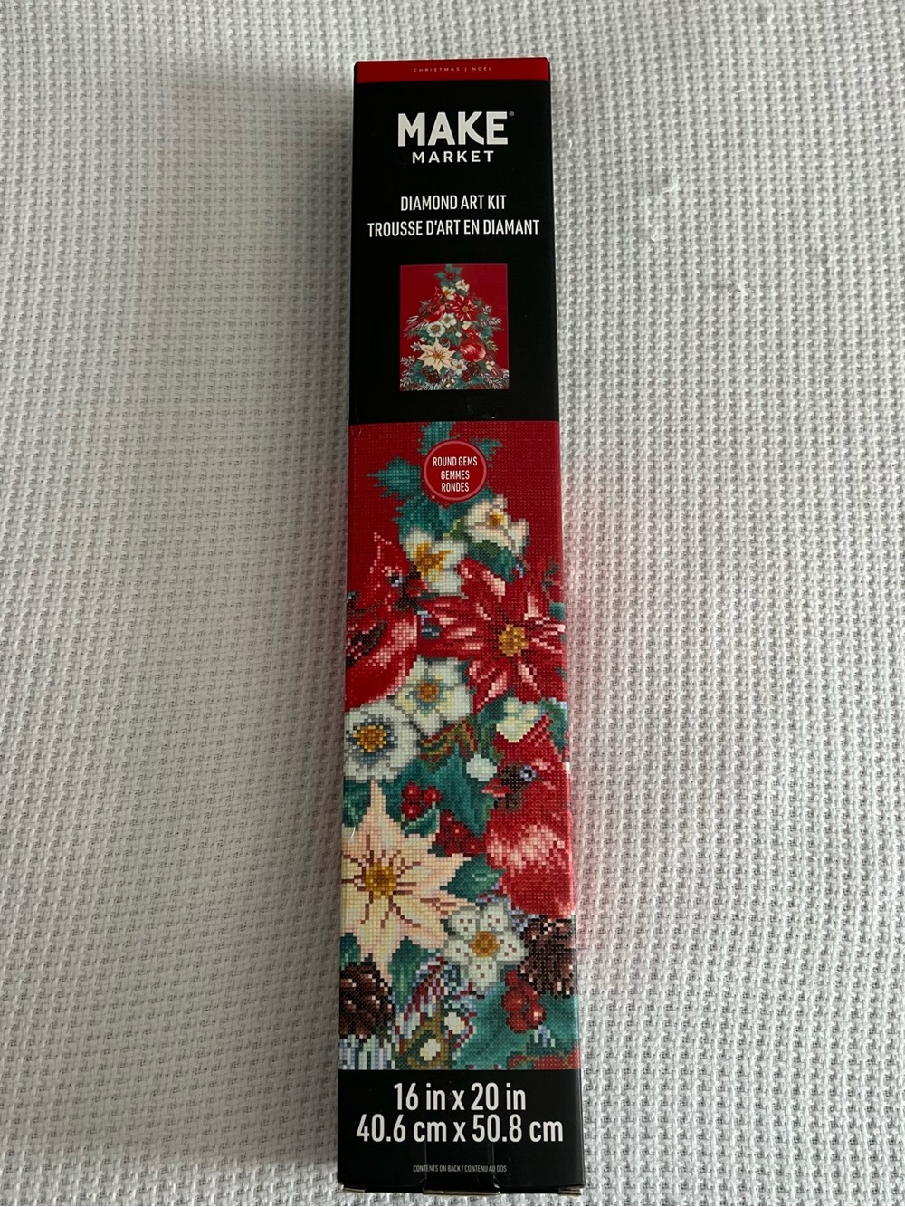 Make Market Diamond Art Kit - Poinsettia Floral Design in Red & Green